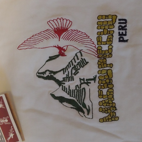 (Set of 2) Peru Embroidered Kid's Tee, Medium and Large - Picture 3 of 5